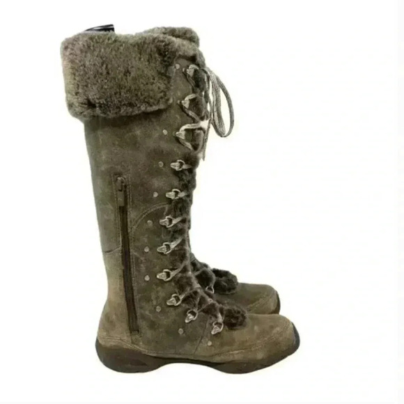 The North Face Adrianne IV Knee High Water Resistant Leather Boots Size 5 - Picture 4 of 9